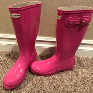 NWT Hunter Original Tall Big Kids Gloss Rain Boot